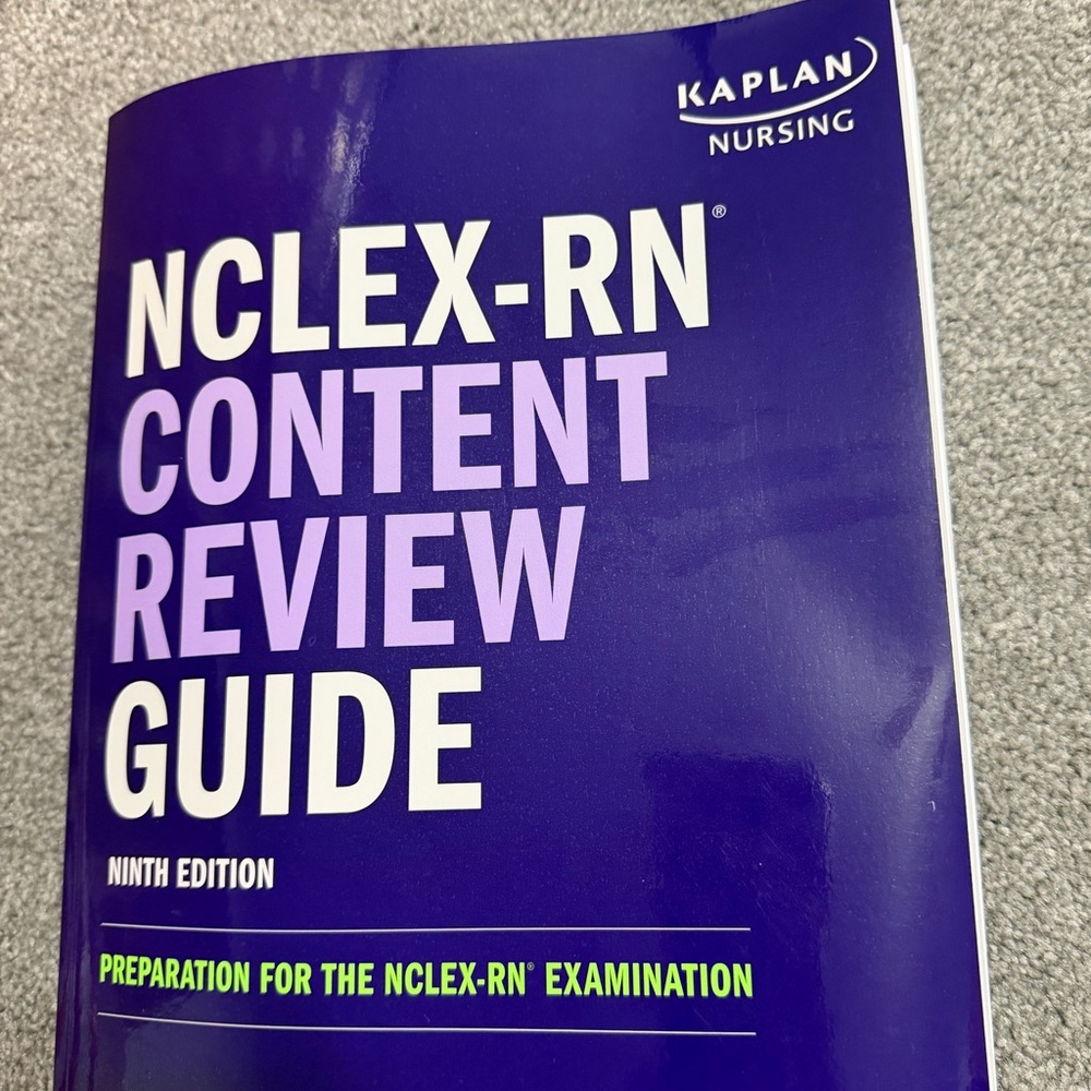 Kaplan NCLEX-RN Exam Prep Guide with Black and White Design